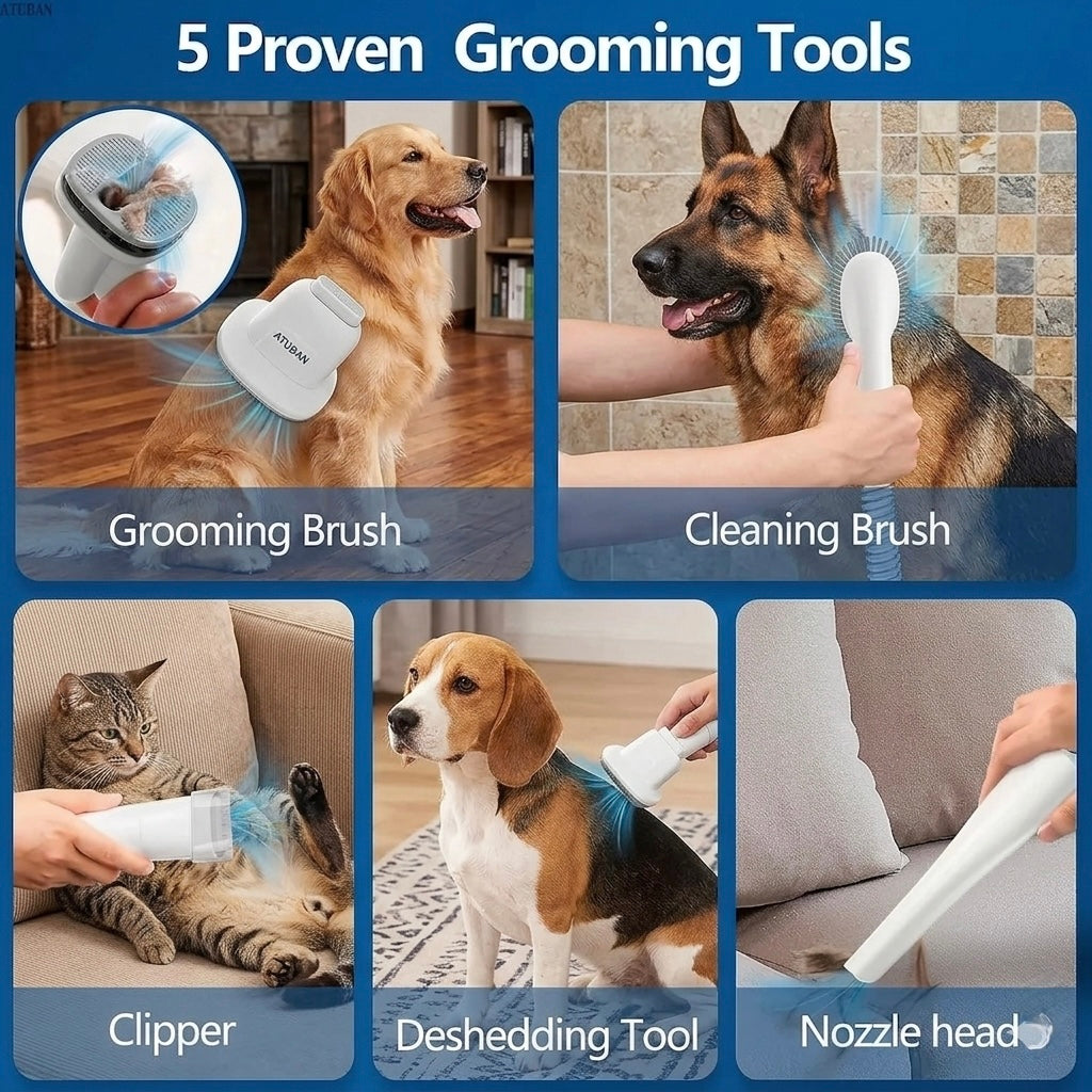 PawsyPro™ – Sistema di Toelettatura con Aspirazione Ciclonica